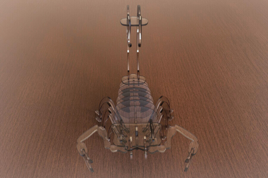 Puzzle 3d Scorpion din Plexiglas