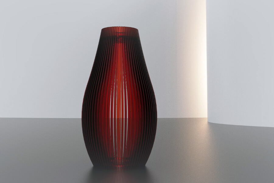 Proiect Concept Corp de Iluminat Acrilic Rosu Transparent